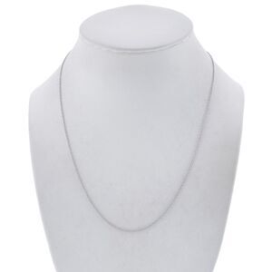 Estate FZN China Sterling Silver 925 0.8mm Chain Link Necklace 18"